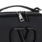 Lacquered Vlogo Signature Leather Crossbody Bag - Black