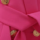 Double-breasted Blazer - Fuchsia