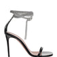Giorgia Crystal Ankle Wrap Sandal - Black