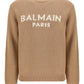 Marino Wool Sweater Logo - Beige