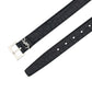 Monogram Belt In Matte Crocodile Embossed Leather - Black