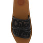 Woody Lace Mule Sandals - Black