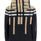 Sliced Check Nylon Hooded Jacket - Archive Beige