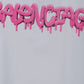 Slime Double Long Sleeve Hooded T-Shirt In Black - White