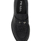 Chocolate Satin Loafers With Crystals - Black