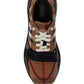 Vintage Check Cotton Sneakers - Black / Brown