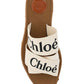Woody Wedge Mule In Canvas - Ivory