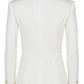 Grain de Poudre Double-Breasted Jacket - White.