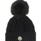 Beanie With Pom Pom - Black