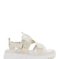 Lilli Sporty Flat Sandal In Recycled Textile - White