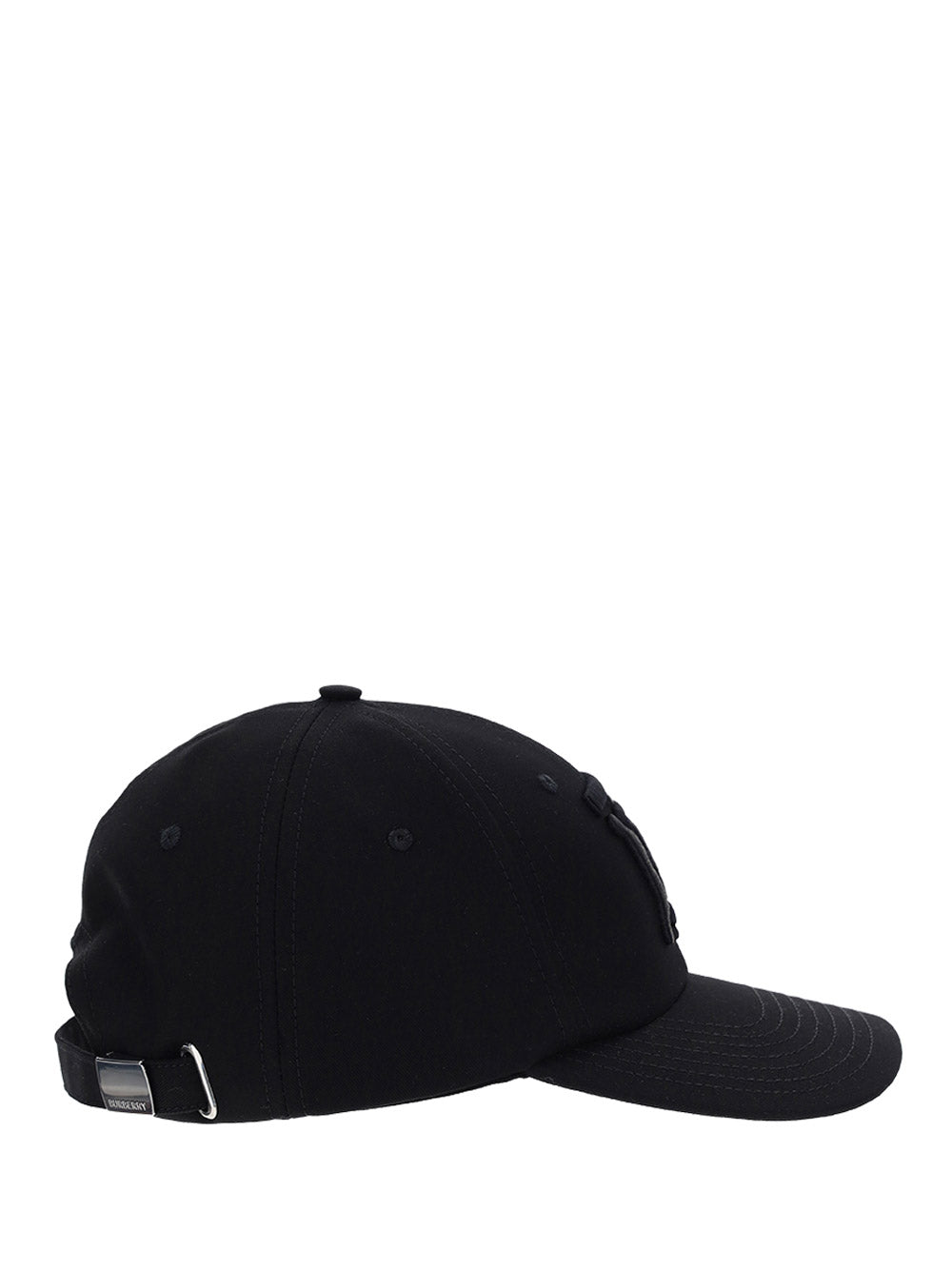 Monogram Motif Cotton Gabardine Baseball Cap - Black