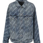 Allover Logo Bell Sleeve Jacket - Indigo
