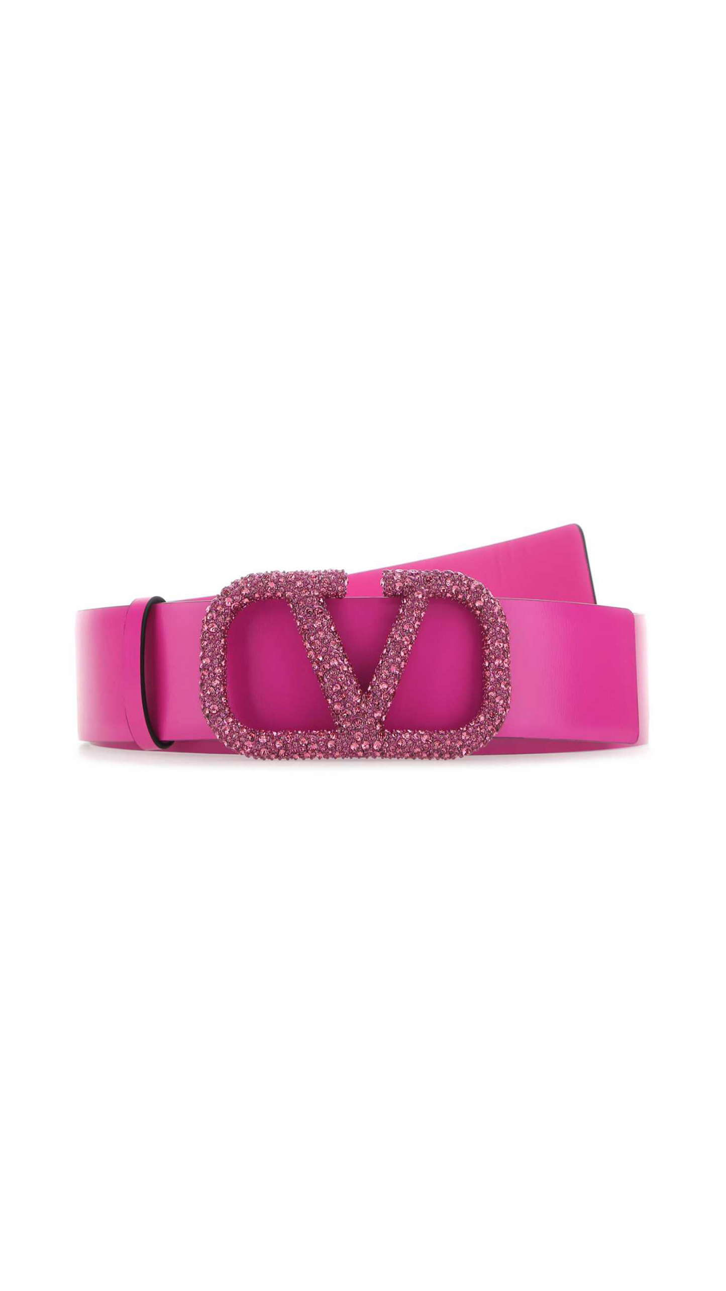 Vlogo Signature Reversible Shiny Calfskin Belt 40MM - Pink PP