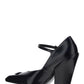 Brushed Leather Pumps - Black