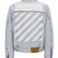 Diagonal Tab Slim Denim Jacket