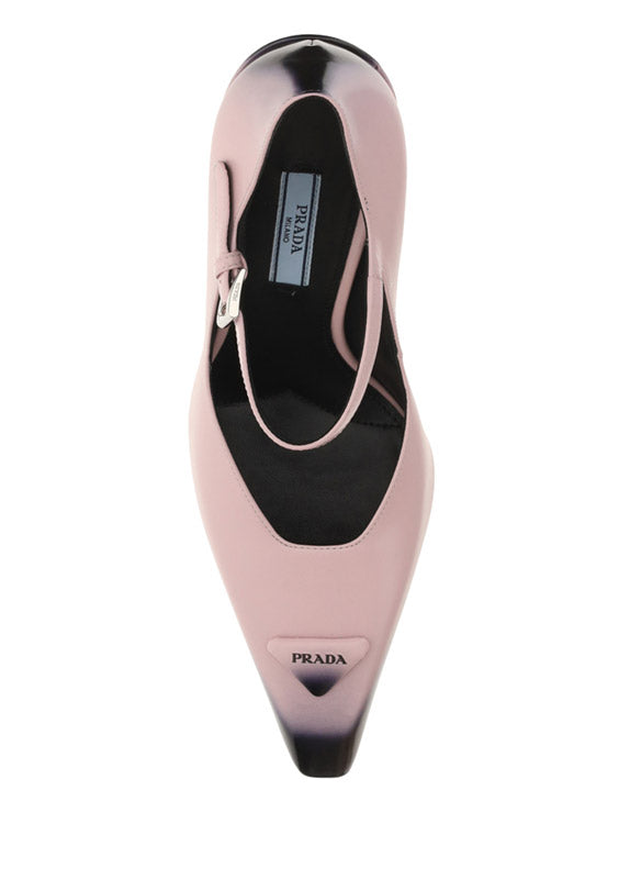 Brushed Leather Pumps - Alabaster Pink