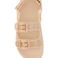 Women's GG Sandal with Crystals - Rose Beige