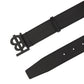 Monogram Motif Leather Belt - Black