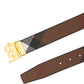 Reversible Monogram Motif Check Belt - Brown / Black