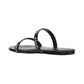 Allover Logo Flat Sandals - Black