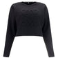 Short Anagram Sweater in Wool - Black