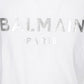 Cotton T-shirt With Paris Logo Print - Silver / White