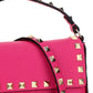 Rockstud Grainy Calfskin Pouch - Pink PP