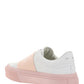 Sneakers In Leather With Givenchy Webbing - White / Powder Pink