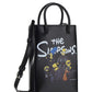The Simpons TM &© 20TH Television Mini Shopping Bag In Shiny Calfskin - Black