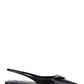 Brushed Leather Slingback Ballerinas - Black