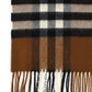 The Classic Check Cashmere Scarf - Birch Brown