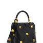Small Roman Stud The Handle Bag In Nappa - Black