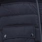 Padded Wool Cardigan - Navy