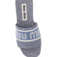 Logo-Jacquard Denim Sandals