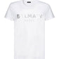 Cotton T-shirt With Paris Logo Print - Silver / White