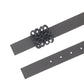 Reversible Inflated Anagram Belt in Soft Calfskin - Anthracite/Onyx Blue