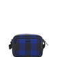 Check Cotton Crossbody Bag - Oceanic Blue
