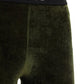 Stretch Velvet Signature Leggings - Olive Green