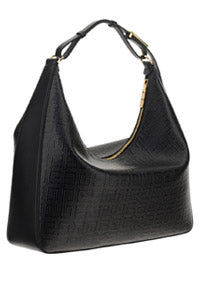 Moon Cut Out bag in 4G Coated Canvas - Black