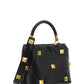 Small Roman Stud The Handle Bag In Nappa - Black