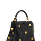 Small Roman Stud The Handle Bag In Nappa - Black