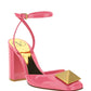 One Stud Pump in Patent Leather 90mm - Pink