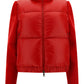 Padded Wool & Mohair Cardigan - Red