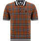 Monogram Motif Check Wool Jacquard Polo Shirt - Birch Brown