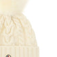 Beanie With Pom Pom - White.