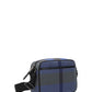 Check Cotton Crossbody Bag - Oceanic Blue