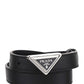 Brushed Leather Belt - Black