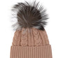 Beanie With Pom Pom - Blush Pink