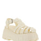 Rubber Platform Sandals - White