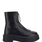 Zipped Boot I in Leather - Black